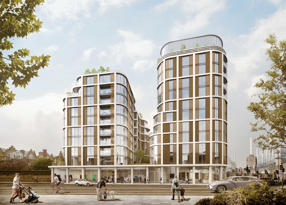 3d architectural rendering of prince of wales drive in battersea