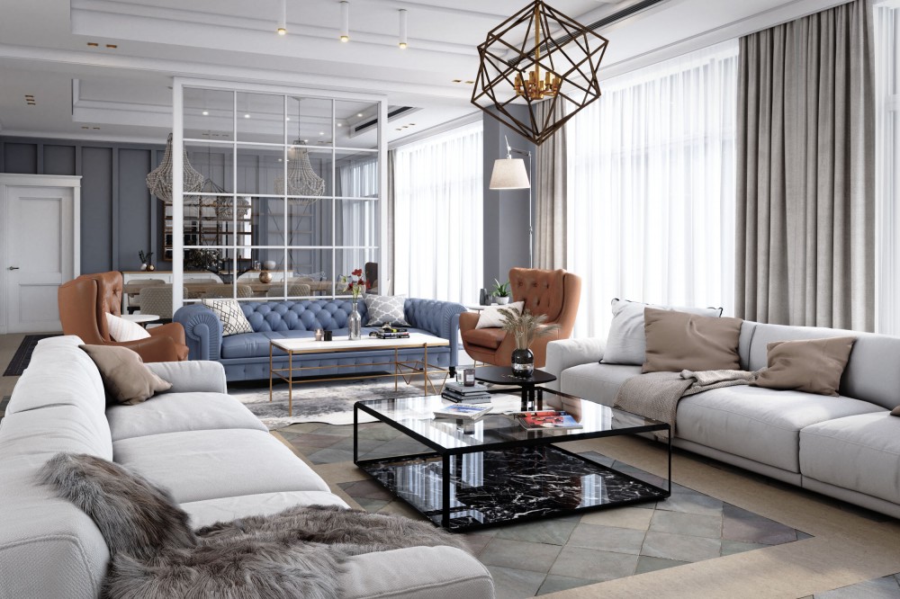 interior rendering living room cgi of PLK6 in Saudi Arabia